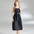 Real shot spot camisole small dress heavy industry rhinestone big swing A-line dress looks thin and small black dress for women