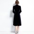 Real shot in stock: Ribu Autumn New Women's Clothing Palace Style Velvet Dress