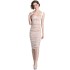 Real shot spot velvet spliced mesh suspender skirt with fishbone folds, slimming dress