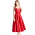 Real shot spot Hepburn style waist cinching slimming camisole dress for women's new slim fit with belt included