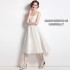 Real shooting spot 2023 summer new women's clothing with waist cinching and slimming effect, apricot colored small dress with camisole, dress