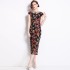 Real time stock retro cheongsam improved hip hugging dress fishtail skirt mid length skirt