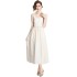 Real shooting spot 2024 spring new sleeveless waist cinching slimming off off off off off white small dress with large swing suspender dress