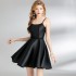 Real shot spot Hepburn style waist slimming camisole dress for women's new slim fit small black dress with belt included