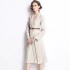 Real shot spot suit women's long sleeved fake two-piece suit dress with same belt included