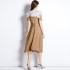 Real shot spot French Hepburn style lotus leaf edge dress for women in summer, niche, belly covering and slimming dress