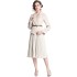 Real shot spot suit women's long sleeved fake two-piece suit dress with same belt included