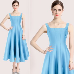 Real shooting spot 2024 early spring new women's clothing waist cinching and slimming dress with suspender dress