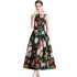 Real time stock sleeveless high waisted dress with three-dimensional cutting and waist cinching A-line skirt