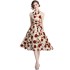 Real shot spot printed camisole dress for women's summer new hanging neck high waist slimming A-line dress