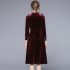 Real time spot new women's slimming and socialite dinner dress, velvet dress