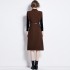 Real shot spot knitted base sweater versatile retro double breasted suit dress two-piece set