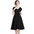 Real time spot Hepburn style pocket skirt, French high waisted dress, women's summer long dress