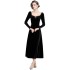 Real shot French diamond chain velvet dress in stock, women's new style French temperament, hanging waist long skirt