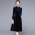 Real time spot new women's slimming dinner dress dress, velvet