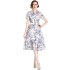 Real time spot printed waist cinching shirt dress with waist belt for commuting