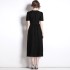 Real time spot black Hepburn style dress for women's summer dress 2022 new dress small black dress