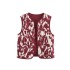 Foreign trade 2024 autumn new European and American style women's fashion casual short sleeved printed vest jacket