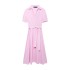 Foreign trade 2024 European and American style autumn women's clothing new long sleeved pink shirt style poplin dress 8979255