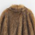 Foreign trade 2024 autumn new European and American style women's clothing fashion temperament loose artificial fur short lapel jacket