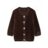 Foreign trade 2024 autumn new European and American style women's fashion temperament artificial fur effect knitted jacket 5755119