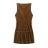 Foreign Trade 2024 Autumn New Women's Fashion European and American Style Spicy Girl with Belt Corduroy Dress 9281463