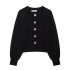 Foreign Trade 2024 Autumn New European and American Style Women's Fashion Large Row Button Decoration Knitted Coat Mini Skirt 5536166