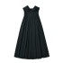 2024 summer new European and American style slim fit and slimming strapless backless fishbone waist cinching dress