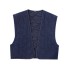 Foreign Trade 2024 Vest Small Fragrant Wind Hand Hook Knitted Vest V-neck Waist with a Row of Buckles, Small Market 8943040