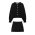 Foreign Trade 2024 Autumn New European and American Style Women's Fashion Large Row Button Decoration Knitted Coat Mini Skirt 5536166