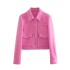 Cross border Y wholesale 2023 summer new products European and American style women's clothing loose collar soft woolen jacket top for women