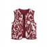 Foreign trade 2024 autumn new European and American style women's fashion casual short sleeved printed vest jacket