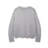 Foreign Trade 2024 Autumn New European and American Style Women's Fashion Casual Round Neck Long Sleeve Folded Sleeve Knitted Sweater 3920180