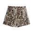 Foreign trade 2024 autumn new European and American style women's clothing fashion sexy retro leopard print slim mini A-line skirt