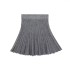 Amazon wholesale new autumn and winter high neck pullover long sleeved top pleated mini skirt knitted set for women