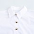 Foreign Trade 2024 Autumn New European and American Style Women's Fashion Casual Loose Gold breasted Poplin Shirt 9699255