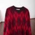 Foreign Trade 2024 Autumn New European and American Style Women's Fashion Casual Round Neck Long Sleeve Knitted Diamond Sweater 5755109