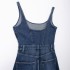 Foreign trade 2024 autumn new women's clothing European and American style fashionable temperament spicy girl suspender denim dress 5252282