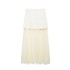 Foreign trade 2024 autumn new European and American style women's fashion temperament high waist pleated patchwork skirt 4192016