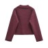 Foreign Trade 2024 Autumn New Knitted Shirt Women's European and American Style Round Neck Solid Color Loose Head Small Fragrant Style 2142113