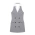 Foreign Trade 2024 Autumn New Women's European and American Style Sleeveless Splicing Mini Hanging Neck Collar Dress 9068589