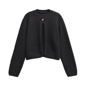 Foreign trade 2024 autumn new European and American style women's fashion casual long sleeved one button knitted jacket 6427123