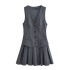 Foreign Trade 2024 Autumn New Dress Women's European and American Style V-neck Vest Sleeveless Temperament 9368558