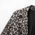 Foreign trade 2024 autumn new suit jacket European and American style split design slimming leopard print niche personality street