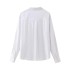 Foreign trade European and American women's clothing wholesale 2024 summer new metal striped loose poplin shirt 3666171