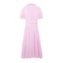 Foreign trade 2024 European and American style autumn women's clothing new long sleeved pink shirt style poplin dress 8979255