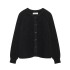 Foreign Trade 2024 Autumn New European and American Style Women's Fashion Casual Round Neck Long Sleeve Single breasted Knitted Sweater cardigan