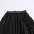 Foreign Trade 2024 Autumn New Half length Skirt Women's Versatile Waist Leather Splicing Black A-line Hundred Fold Casual