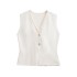 Foreign Trade 2024 Autumn New Vest, Hand Hook Knitted V-neck, Outer Comb, Casual Versatile 4192015