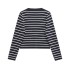 Foreign Trade 2024 Autumn New Women's Striped Knitted Jacket Split Skirt Design Sense French 5755110